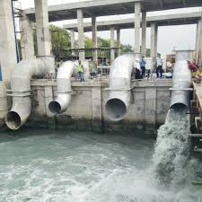 Pompa banjir stasioner kapasitas besar oleh PT. Dwimitra Media Pratama